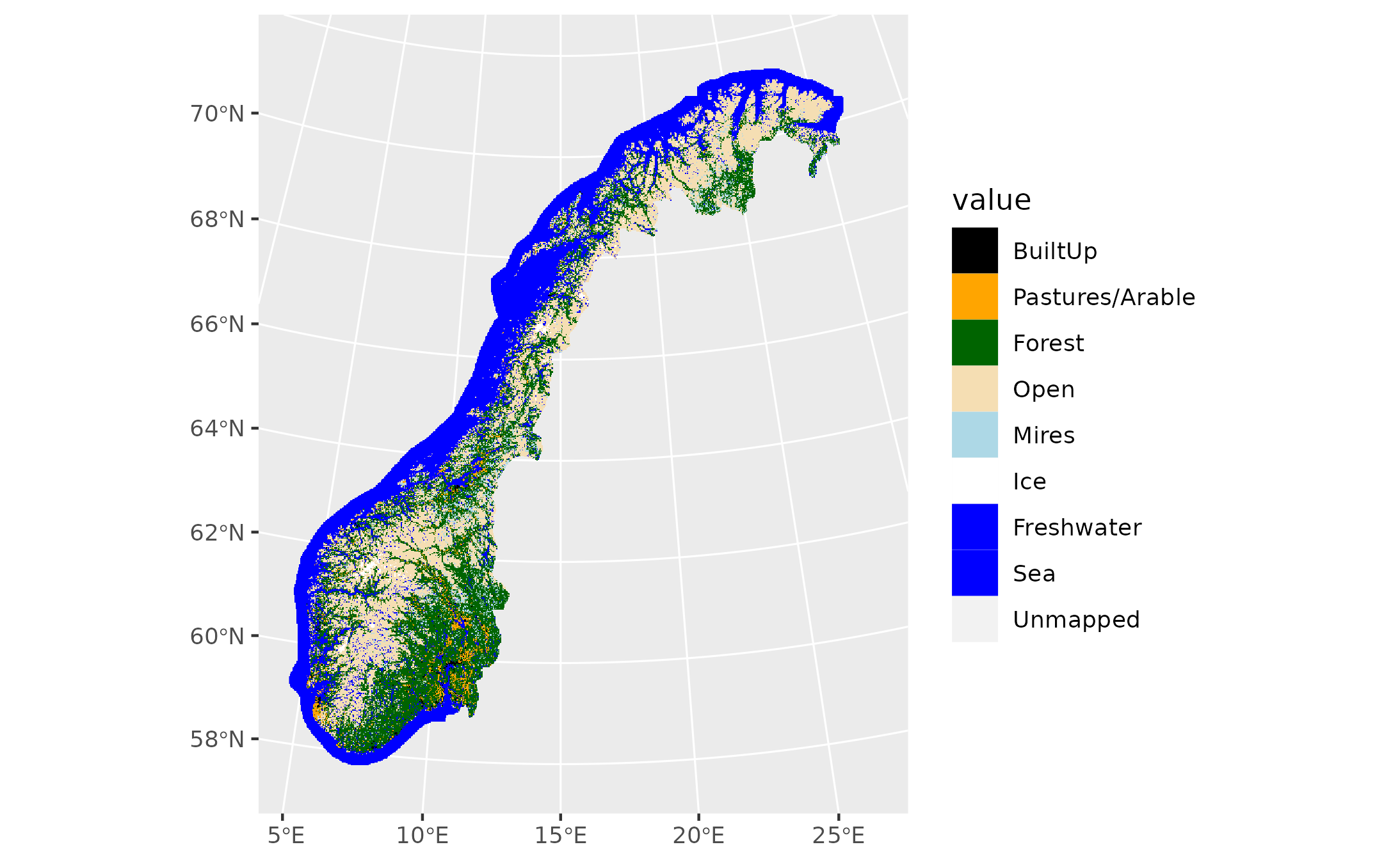 A view of the AR50 data used as a placeholder for an ecosystem map.